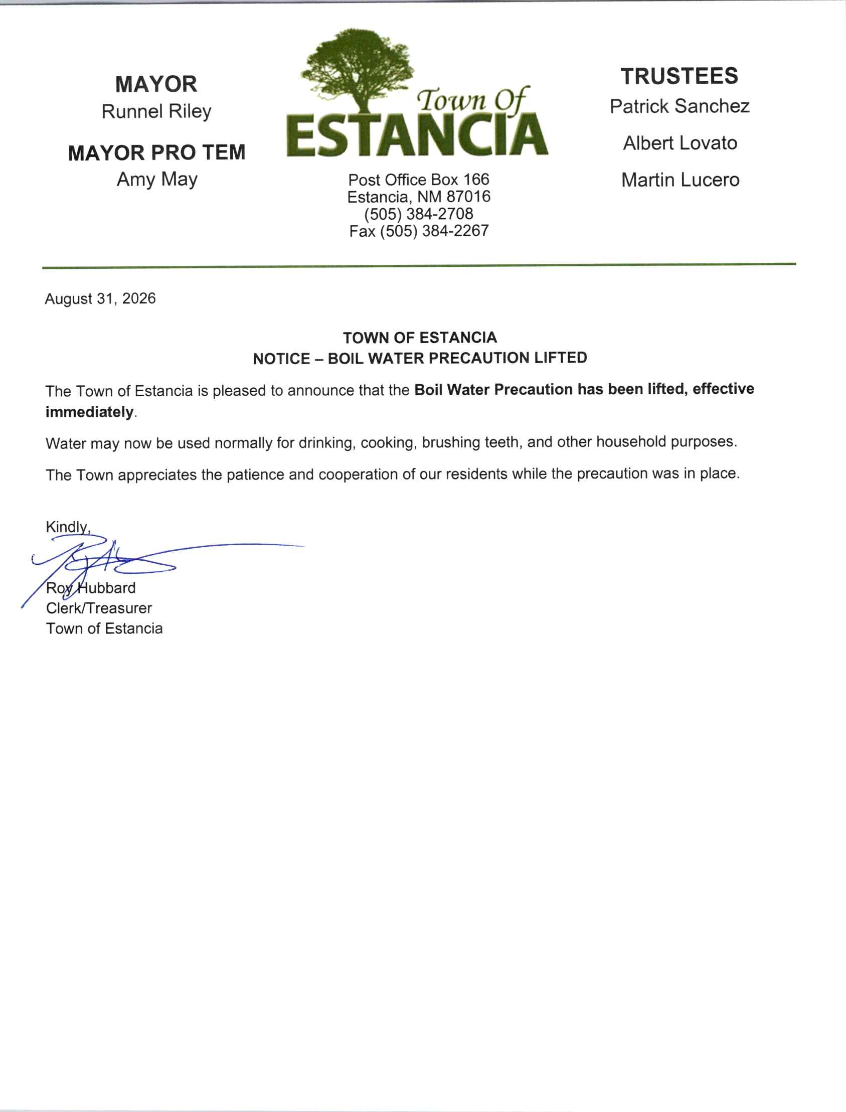 2026.08.31 Boil Water_LIFTED Notice